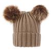 Solid Color Infant Beanie Plush Mother Kids Pullover Cap Cute Baby Knitted Hat  Winter Autumn