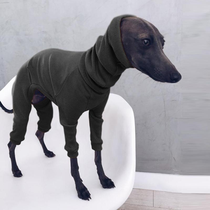 Italian Greyhound Winter Sweater Medium Large Dog High Neck Sweater Overalls Pet Warm Thicken Pajamas Sheepdog Jumpsuit Sweater