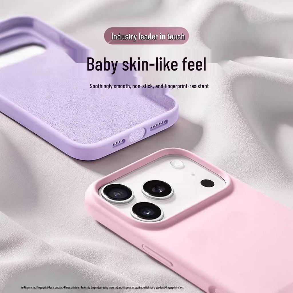 Высококачественный чехол из жидкого силикона для iPhone 13, 14, 15, 16, 17 Pro Max - Женская версия