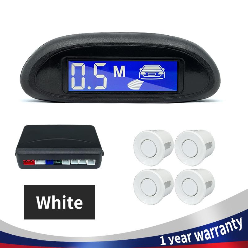 Комплект датчиков парковки Автомобильный парктроник ЖК-дисплей с подсветкой Радар заднего хода Система мониторинга 4 датчика 22 мм 12 В 8 цветов