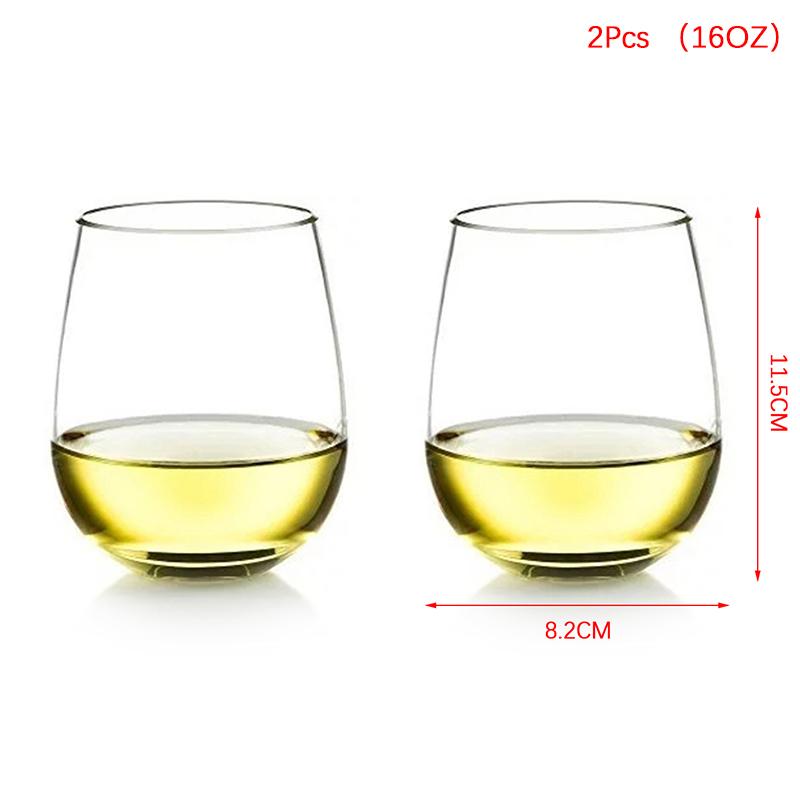 2/4Pcs Shatterproof Plastic Wine Glass Unbreakable Pet Red Wine Tumbler Glasses Cups Reusable Transparent Fruit Juice Beer Cup