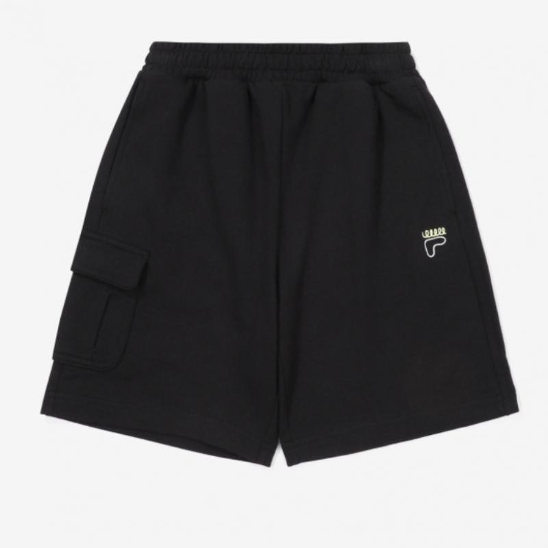 [fila Kids] Zuri Short Sleeve Sweatshirt   Shorts Set Up  Fk2fsf2201x Blk  q0zFk2fsf2201xBlk