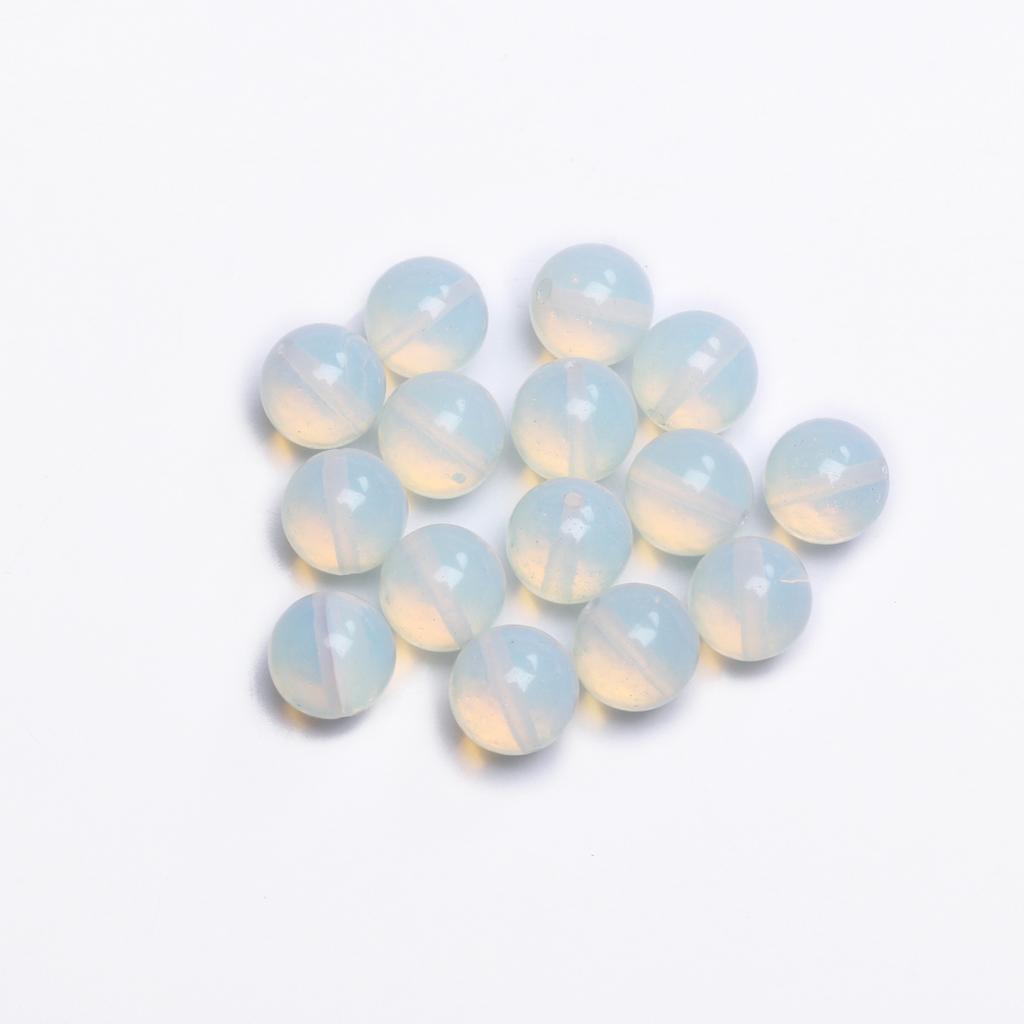 Creative Jewelry Making For Necklace Bracelet Round Charms Natural Opal Stone 4/6/8/10/12mm DIY Spacer Loose Beads