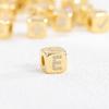Chic Mini Cube Alphabet Letter Necklace Personality Stylish Zircon Initial Stainless Steel 18K Gold Plated Clavicle Chain Choker