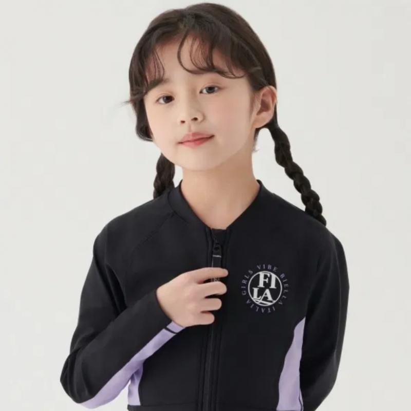 [fila Kids] Aqua Girl Rash Guard cRash Guard Fk2rtg2a01f Blk q0zFk2rtg2a01fBlk