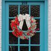 Large Artificial Christmas Wreath with Berries Bow Window Door Hanging Wreath  Wedding Decor