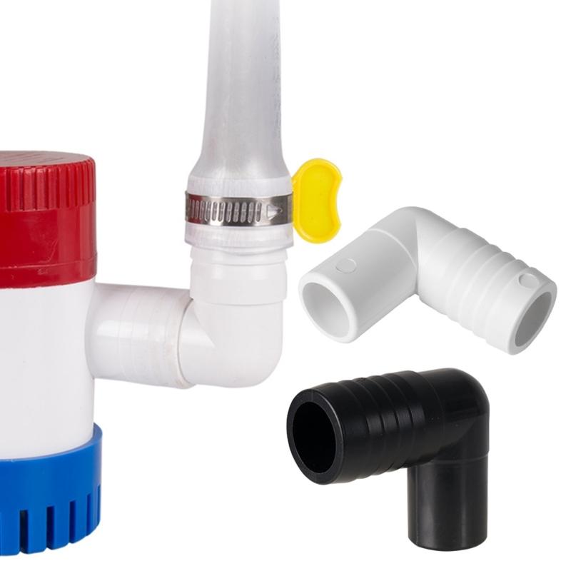 Boats 90 Degree 1'' Hose Pipe Elbow Bilge Pump Drain Nylon Thru Hull Fitting