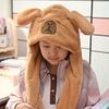 Шапка с двигающимися ушами животных, плюшевая шапка капибары, игрушки каваи, прыгающая шапка, подарки на день рождения