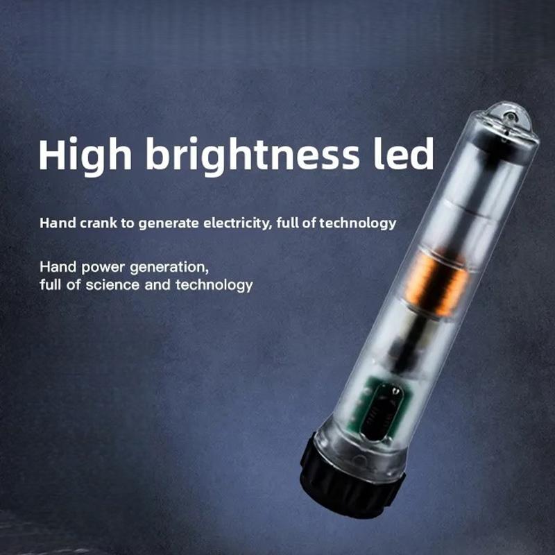 Hand Cranked Charging Farah Flashlight Strong Magnetic Self Generating Emergency Flashlight Physics Science Teaching Tool