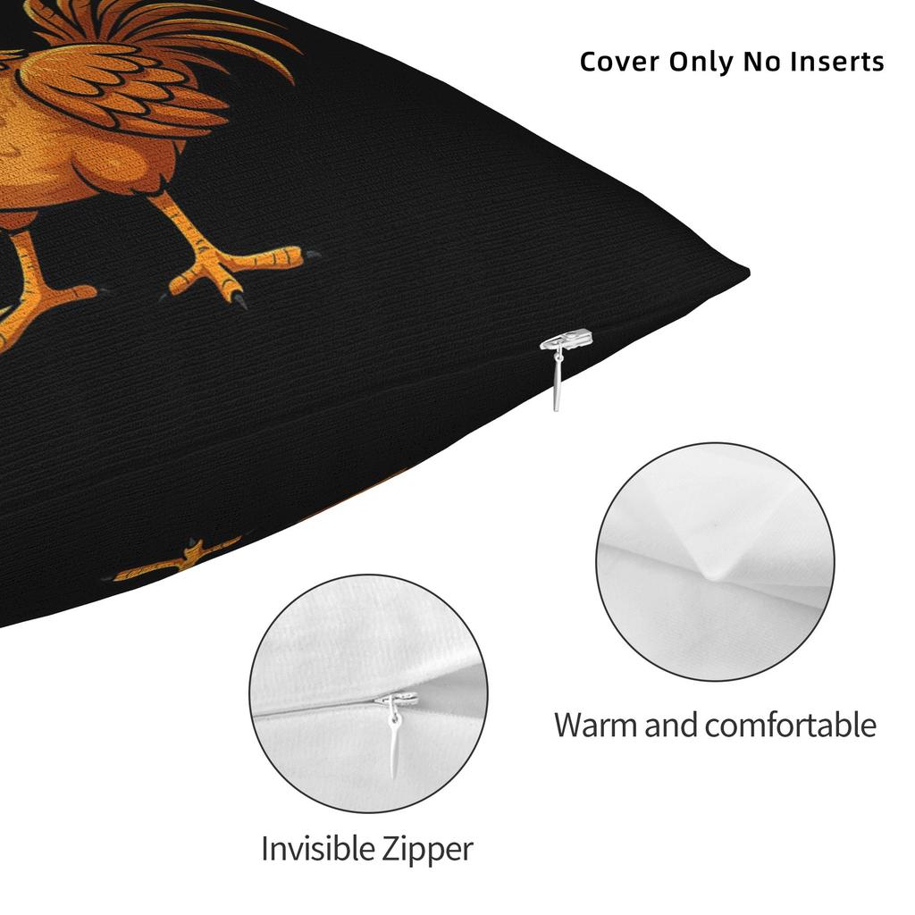 FCawF Meme Square Pillow Case Funny Black Bird Moon Cushion Cover Novelty Polyester Decor Pillowcase for Home 45x45cm
