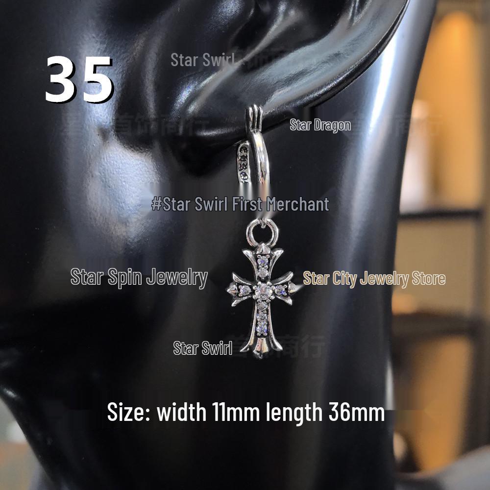 Новые висячие серьги G-Dragon с цветными бриллиантами для мужчин и женщин, белая медь, тайское серебро, серебряная игла s925