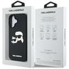Karl Lagerfeld Hc 3D Rubber Double Heads Case For Iphone 16 Black