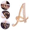 Fashion Lapel Pins Name Initial Letter For Women Brooch Brooches Clip Rhinestone Gift Crystal Jewelry Men Wedding