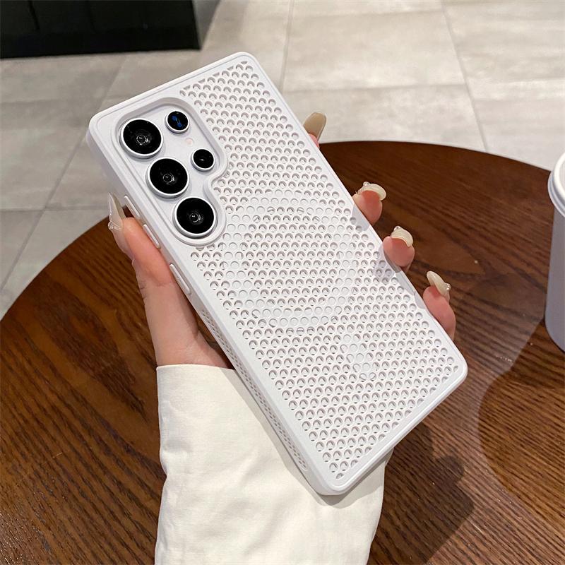 Роскошный дышащий чехол Magsafe для Samsung S25 S24 S23FE S22 Ultra Plus с магнитной беспроводной зарядкой, твердый чехол