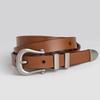 Premium Cowhide Dress Belt For Women With Metal Pin Buckle For Work And Casual