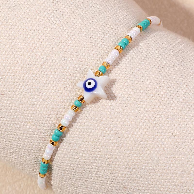 Браслет из бусин «Глаз дьявола» ручной работы с дизайном стеклянной ниши