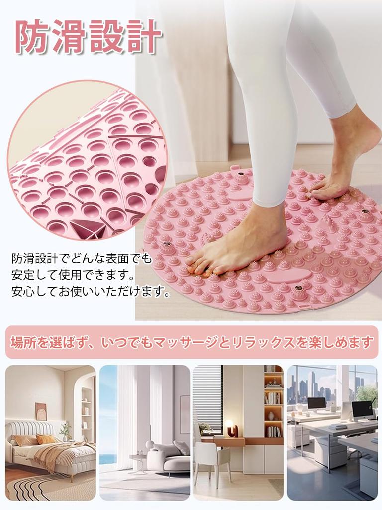 UrbanPulse 35cm Foot Reflexology Shiatsu Soft Silicone Ergonomic Foot Massager for Relieving for Home Use Mat, Board, Fatigue, Unisex, (Pink)