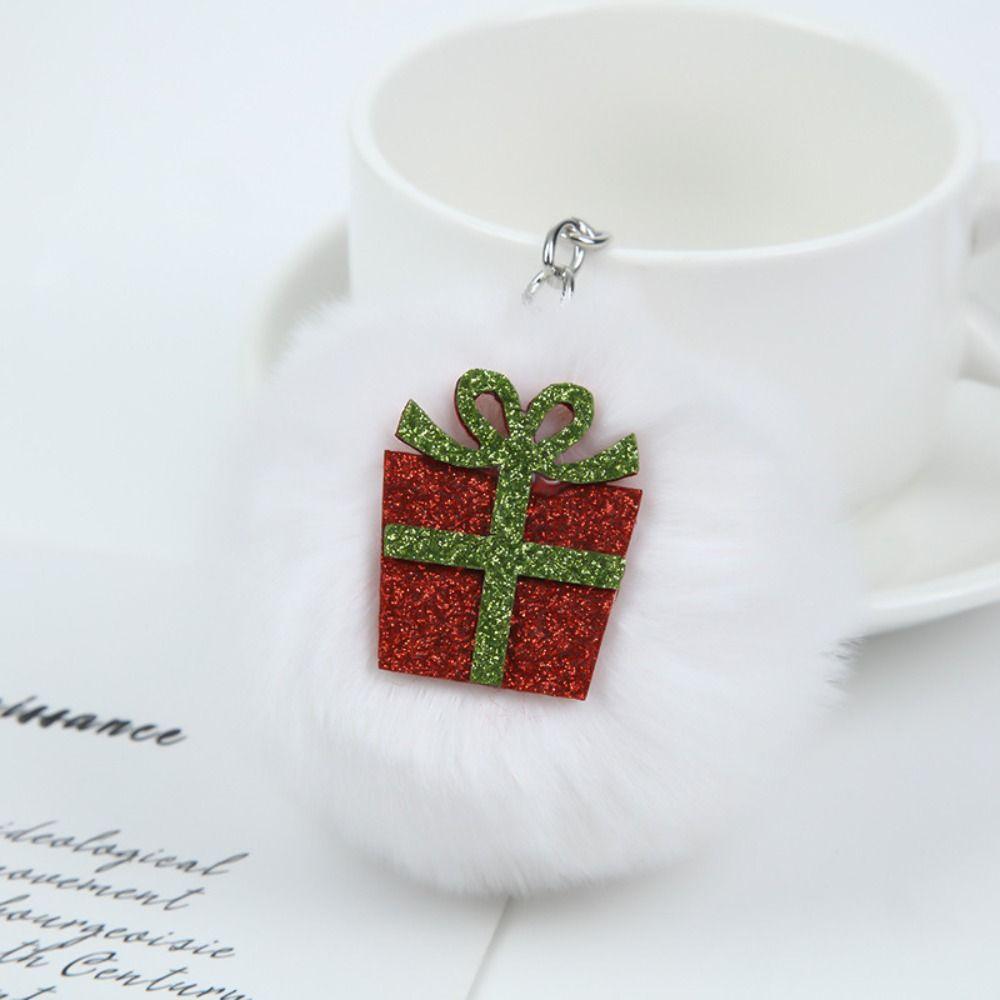 Christmas Coal Ball Plush Pendant Small Coal Ball Kawaii Christmas Keychain  Backpack Pendant