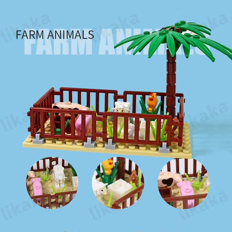 Городские фермерские животные, строительные блоки, природа, животные, рыба, выдра, MOC, подводный мир, рыба, дельфин, осьминог, набор, игрушки для детей, подарок