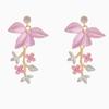 Серьги-лепестки розового цвета «Весенняя романтика»