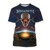 Megadeth 3D Printed T-Shirts Fashion Rock Band Men's Casual T-shirt Summer Men Women Punk Funny Hip Pop Short Sleeve Kids
