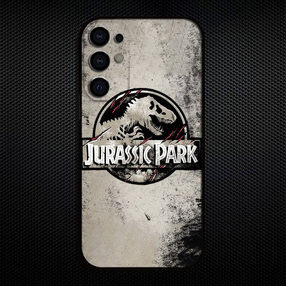 J-Jurassic Park Dinosaur World Phone Case For Samsung S25,S24,S23,S22,S21,S20,Plus,Fe,Lite,Others Black Cover