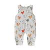 Baby Girls Boys Rompers Infant Hen Print Straps Sleeveless Bodysuits Summer Clothes Jumpsuits Overalls