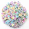 50Pcs 6mm 26 Letter Acrylic Loose Beads DIY for Necklace Bracelet Pendant Jewelry Making
