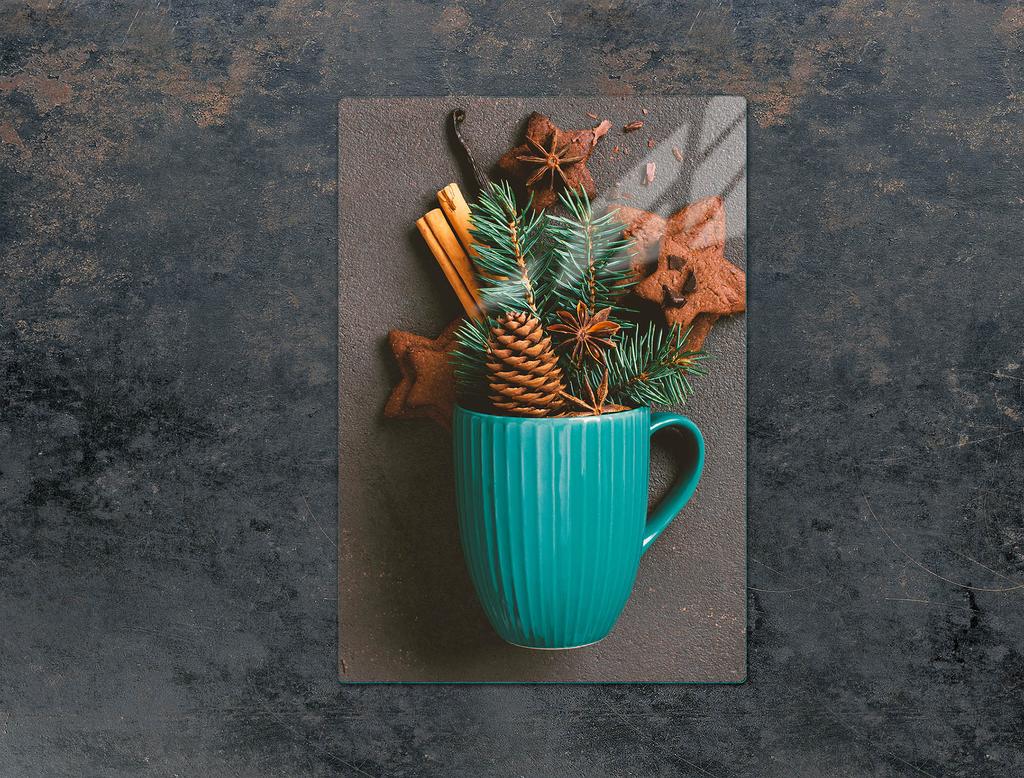 GLASS CUTTING BOARD 35x52 Christmas