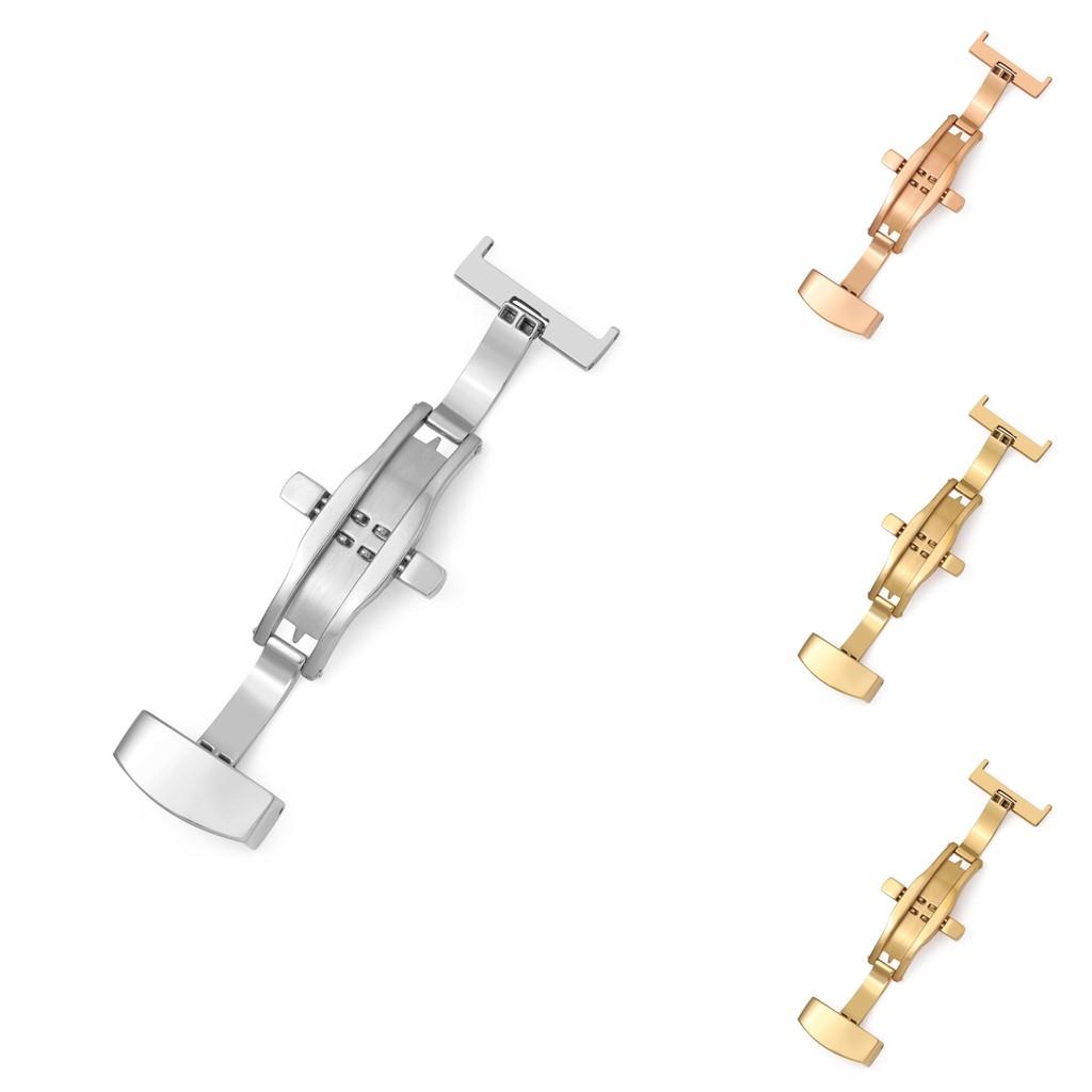 Премиальная застежка для часов из нержавеющей стали золотого цвета, бабочка, высокополированная отделка