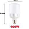 100 Вт E27 светодиодный светильник с винтом, высокая яркость, белый свет, 220 В, 6000 К, защита глаз, немерцающая лампа с высоким тепловыделением
