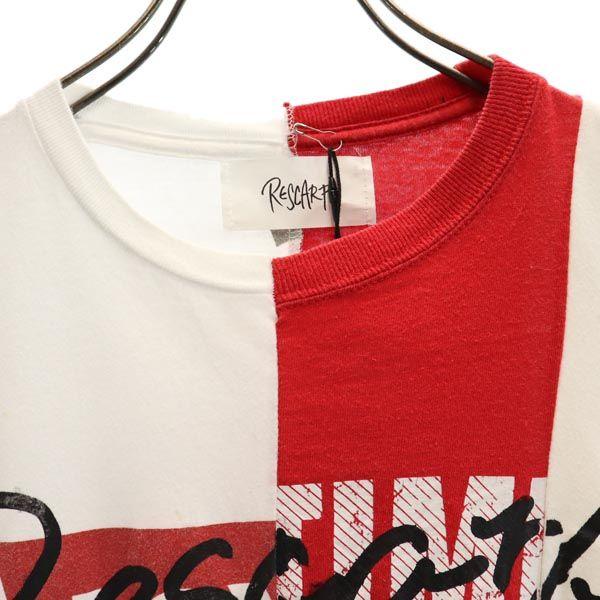 RESCARP 23ss Remake Short sleeve T-shirt Red x white Men's Used