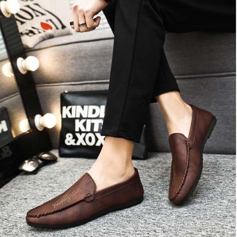 Large Size Casual Shoes Leather Shoes Men Outdoor Non-slip Driving Shoes