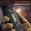 High Lumens EDC Flashlight W/ Digital Display USB-C Rechargeable Flat Flashlight Dual Switches & Side Light for Camping Hiking