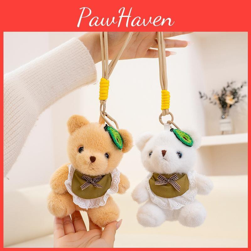 Bear Wear Dress Plush Keychain Stuffed Doll Pendant Backpack Gift Decoration
