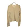 FOXEY Made In Japan 100% Cashmere Long Sleeve Knit Cardigan 40 Beige Women Used