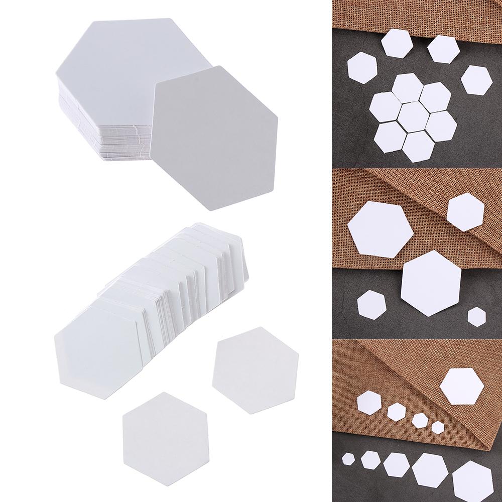 100PCS Sewing Accessories DIY Craft Hexagon Templates Patchwork Paper Garment Fabric Quilting