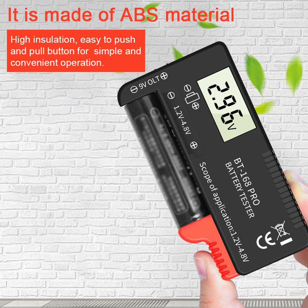 168 PRO цифровой дисплей универсальный тестер аккумуляторов портативный индикатор емкости аккумулятора практичный