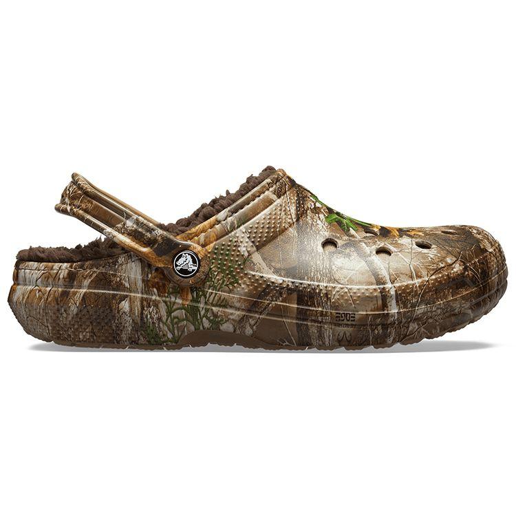 Realtree X Crocs Classic Lined Clog Edge Camo Unisex Sneakers Brown Chocolate 205377-280