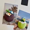 3D Coconut Drink Fridge Magnet Summer Beach Resin Coconut Juice Magnetic Refrigerator Accessories Home Office Kitchen Decoration