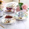 Набор керамических чашек и блюдец Xiao Yue Ya в европейском стиле, легкая роскошь