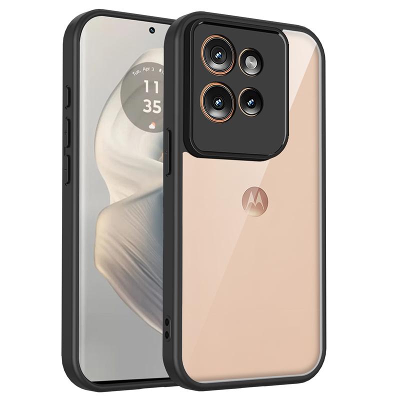 Прозрачный силиконовый чехол для Motorola Edge 60 Neo edge60 Neo, задняя панель из ПК, бампер из ТПУ, противоударный, прозрачный чехол для телефона