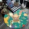 Spy x Family2 Round Area Rug,Carpet Rug for Living Room Bedroom Sofa Playroom Decor,Non-slip Floor Mat