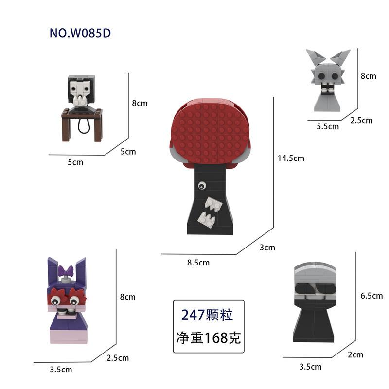 Sprunki Toys Наборы Игровые Наборы Строительные Кубики Sprunki Набор Строительных Кубиков Ужас Серый Венда Саймон Таннер Орен Строительная Фигурка Конструктор Sprunki Мини Набор