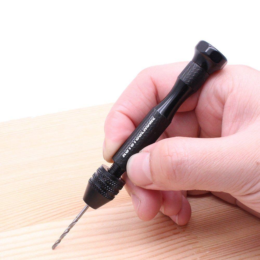 Pin Vise Hole Maker 0.6-3mm Micro Drill Bits Mini Hand Drill Rotary Tool Woodworking Model