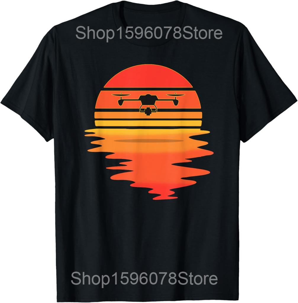 Funny Drone Pilot Design For Men Women Drone Operator T Shirts Streetwear Tee Shirt Short Sleeve Unisex Loose Clothing