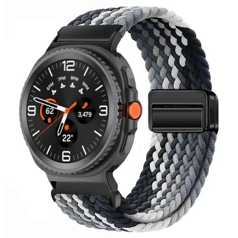 Плетеный нейлоновый ремешок для Samsung Galaxy Watch 8 44 мм 40 мм 8 Classic 46 мм Браслет с магнитной застежкой Ремешок для Galaxy Watch Ultra 2026 47 мм