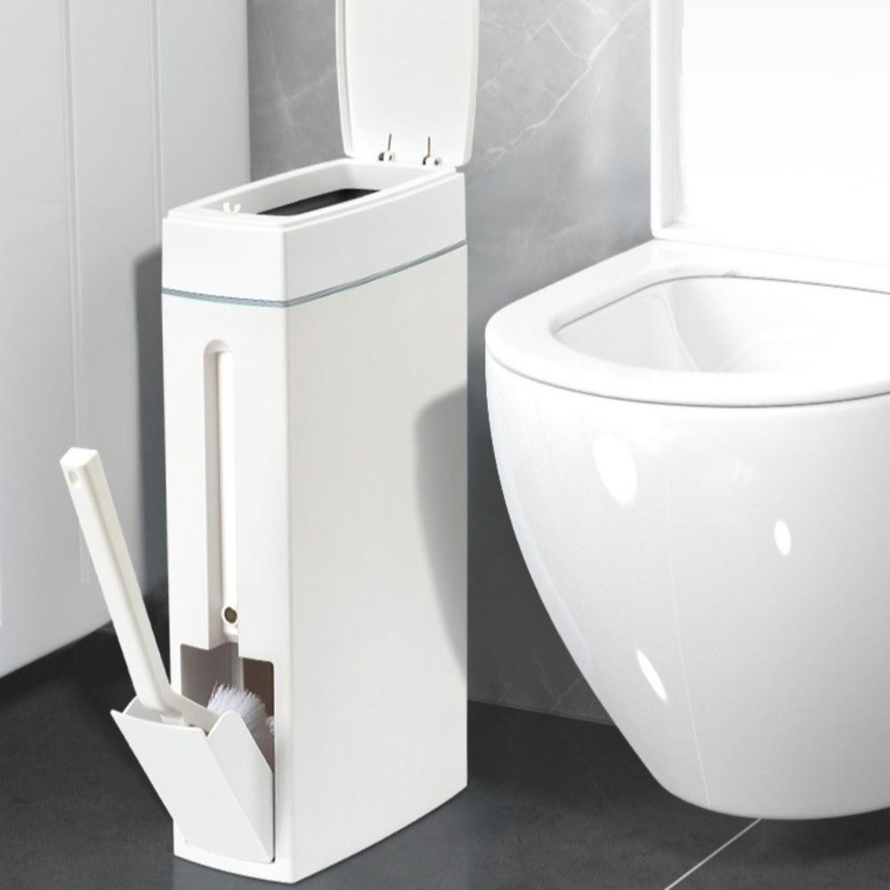 Odor Blocking Bathroom Trash Can Space Saving Waste Can Corner Bathroom Garbage Can Office