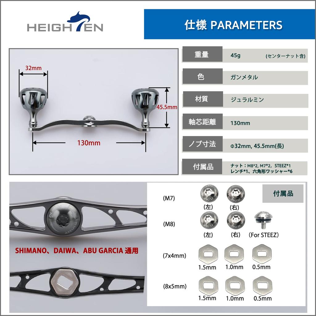 Ручка катушки HEIGHTEN с ручкой 32 мм для катушки Shimano Daiwa Abu Garcia General Bait Reel Series 130/120 мм (Бронзовый) (529)