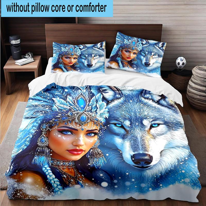 Dragon Queen's Majesty 3pcs Bedding,Including 1pc Duvet Cover And 2pcs Pillowcases Perfect for Christmas,Ideal for Bedroom, Dormitory